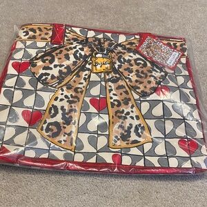 Brighton Red and Leopard Print Tote